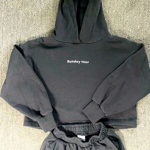 Girls size 10 Zara wide leg sweat suit